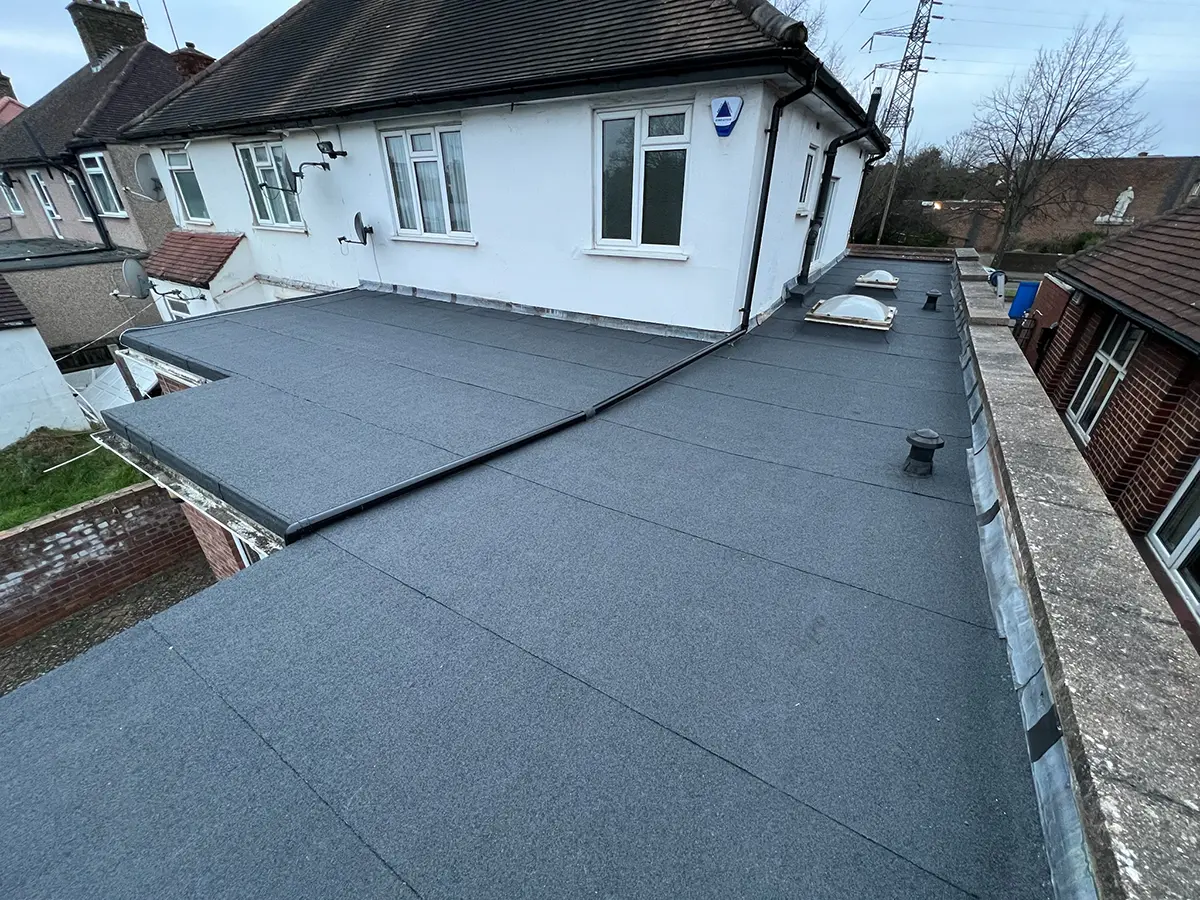 flat roof.
